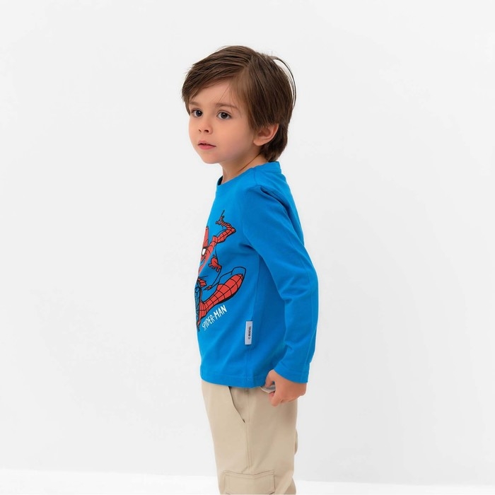 Футболка с длинным рукавом MARVEL "Человек-паук", рост 122-128 (34), синий