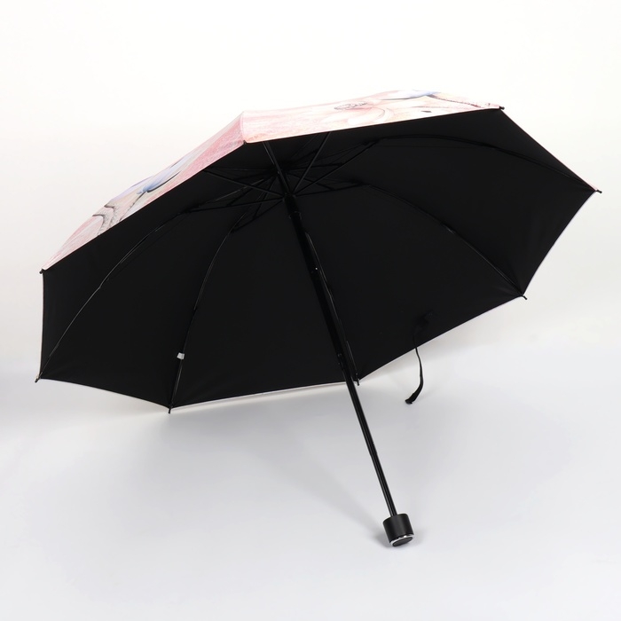 Зонт механический &laquo;Лилии&raquo;, эпонж, 4 сложения, 8 спиц, R = 47/55 см, D = 110 см, цвет МИКС