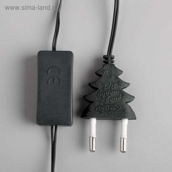 Гирлянда &laquo;Нить&raquo; 6 м с насадками &laquo;Свечи на прищепке&raquo;, IP20, тёмная нить, 30 LED, свечение тёплое белое, 220 В