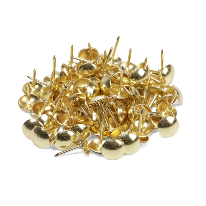 Лента декоративных гвоздей ТУНДРА, длина 1 м, 11х16 мм, золото, 10 шт Лента декоративных гвоздей ТУНДРА, длина 1 м, 11х16 мм, золото, 10 шт