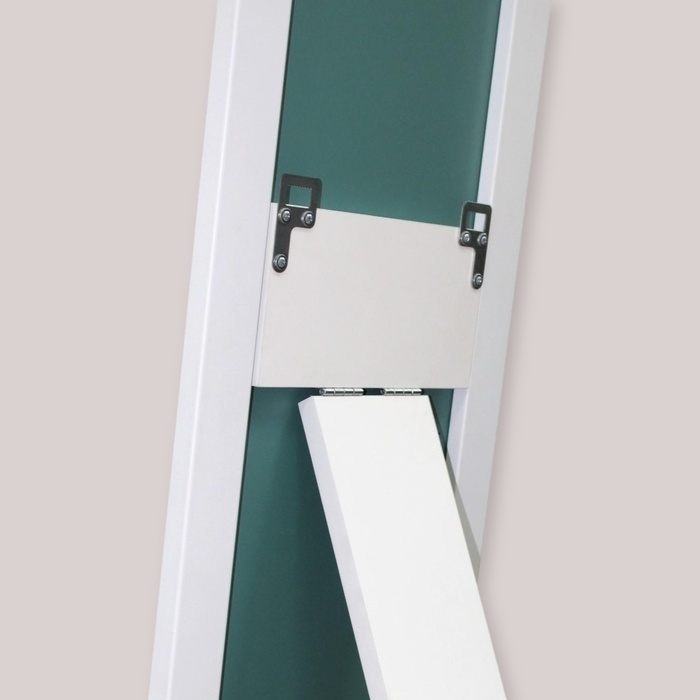 Зеркало Зеркало "Оливер", напольное, 33х120 см, в белой раме