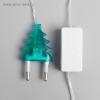 Гирлянда &laquo;Нить&raquo; 5 м с насадками &laquo;Розы большие&raquo;, IP20, прозрачная нить, 20 LED, свечение мульти (RG/RB), мигание, 220 В