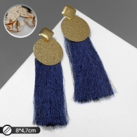 Серьги ассорти &laquo;Кисти&raquo; хинди, цвет тёмно-синий в золоте, L кисти 9 см