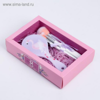 Подарочный набор &laquo;С 8 Марта&raquo;, кисти для макияжа 4 шт и расческа, BEAUTY FOX