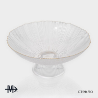 Ваза из стекла для фруктов &laquo;Фейверк&raquo;, 1,4 л, 25&times;10 см, цвет прозрачный