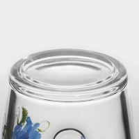 Кружка стеклянная &laquo;Гортензия&raquo;, 300 мл