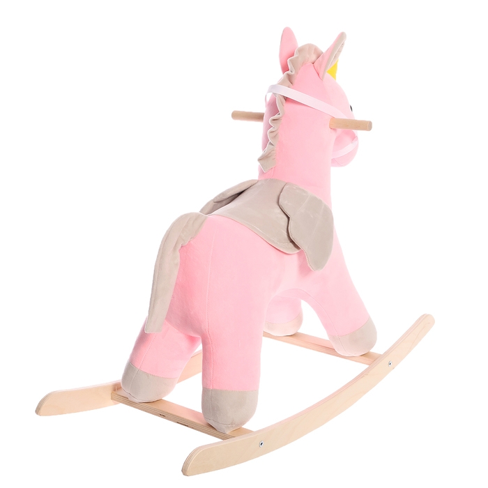 Качалка «Единорог», цвет розово-серый Качалка «Единорог», цвет розово-серый