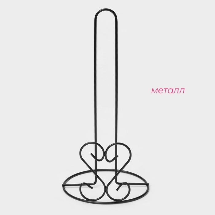 Подставка под бумажные полотенца Доляна &laquo;Сердце&raquo;, 13,5&times;13,5&times;28 см