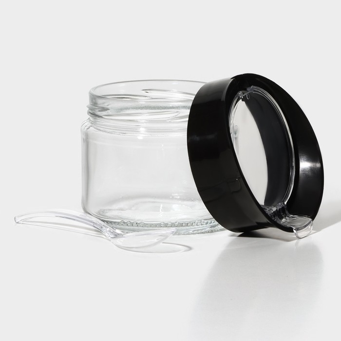 Банка стеклянная для сыпучих продуктов с ложкой &laquo;Лекса&raquo;, 260 мл