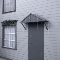 Гирлянда &laquo;Бахрома&raquo; 6 &times; 0.7 м, IP44, УМС, белая нить, 120 LED, свечение белое, мерцание, 220 В