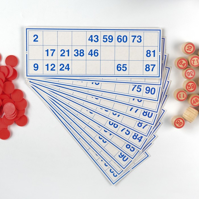 Лото русское, деревянное "Узоры", настольная игра, с бочонками