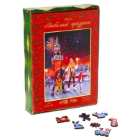 Деревянный пазл фигурный «Новый год! Любимый праздник» с предсказанием Деревянный пазл фигурный «Новый год! Любимый праздник» с предсказанием