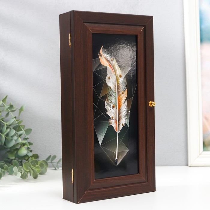 Ключница Ключница "Перо" венге 16х31 см МИКС