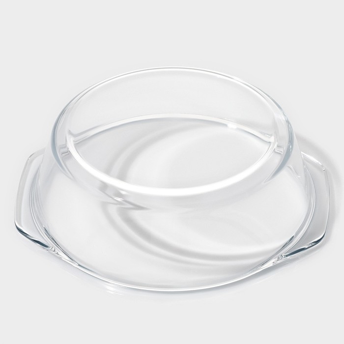 Кастрюля с крышкой из жаропрочного стекла для запекания Доляна &laquo;Фуэго&raquo;, 650 мл, 18&times;16&times;5 см