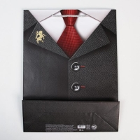 Пакет подарочный ламинированный, упаковка, &laquo;Джентльмен&raquo;, L 28 х 38 х 9 см