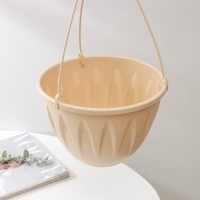 Кашпо для цветов подвесное &laquo;Алиция&raquo;, 4,3 л, с поддоном, цвет белая глина