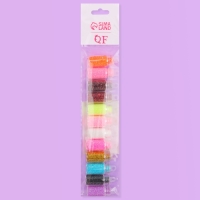 Блёстки для декора ногтей &laquo;Мерцание&raquo;, набор 12 бутылочек, мелкие, разноцветные