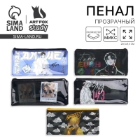 Пенал школьный мягкий плоский 9,5 х 20,5 ПВХ &laquo;1 сентября: Anime&raquo; МИКС