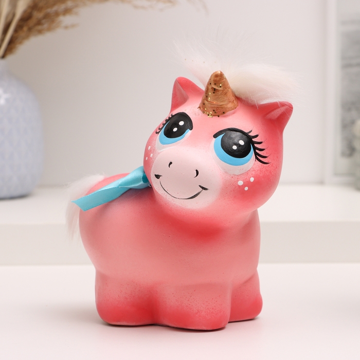 Копилка Копилка "Единорог" 16х12х18см, розовый