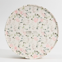 Коробка для макарун, кондитерская упаковка тубус с окном, &laquo;Цвети от счастья&raquo; 20 х 20 х 5 см