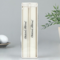 Свечи высокие с нанесением &laquo;Светлой Пасхи!&raquo;, 2 шт., белые, 19 х 2,1 см.