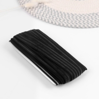 Резинка декоративная с прозрачными вставками, 27 мм, 10 &plusmn; 1 м, цвет чёрный