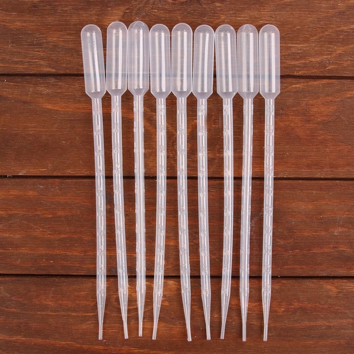 Пипетка 10 мл, для опытов и творчества, набор 10 шт.