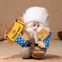 Оберег-домовой "Матвей с метлой и подковой", 30х20х14 см, микс