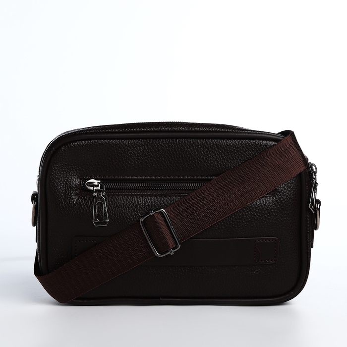 Сумка мужская через плечо, искусственная кожа, цвет коричневый Сумка мужская через плечо, искусственная кожа, цвет коричневый