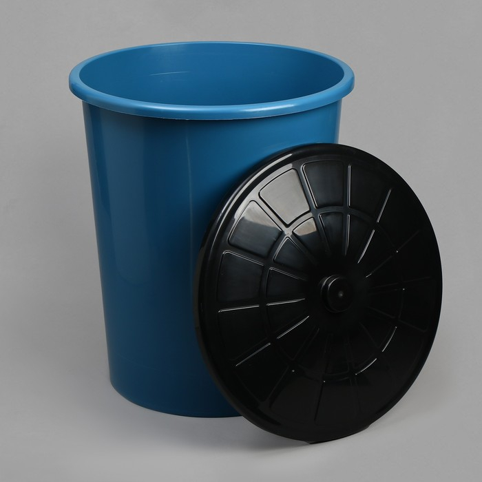 Бак хозяйственно-бытовой, 100 л, с крышкой, синий Бак хозяйственно-бытовой, 100 л, с крышкой, синий