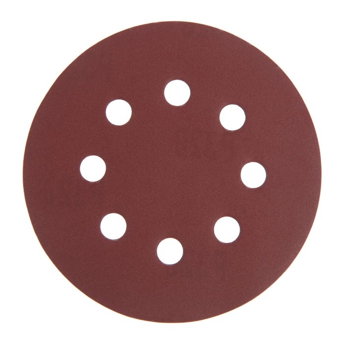 Круг абразивный шлифовальный под "липучку" ТУНДРА, перфорированный, 125 мм, Р320, 10 шт.