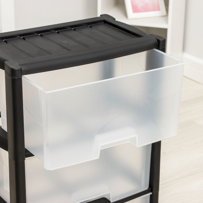 Комод 3-х секционный &laquo;Колорит&raquo;, цвет чёрный