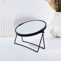 Зеркало настольное «Круг», двустороннее, с увеличением, d зеркальной поверхности 16 см, цвет чёрный Зеркало настольное «Круг», двустороннее, с увеличением, d зеркальной поверхности 16 см, цвет чёрный