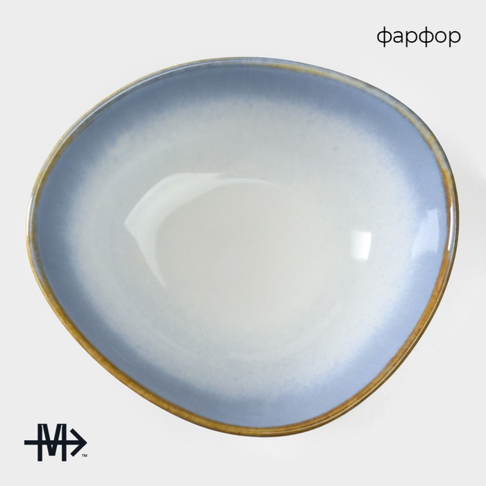 Салатник фарфоровый Magistro &laquo;Пэвэти&raquo;, 400 мл, d=15,3 см, цвет голубой