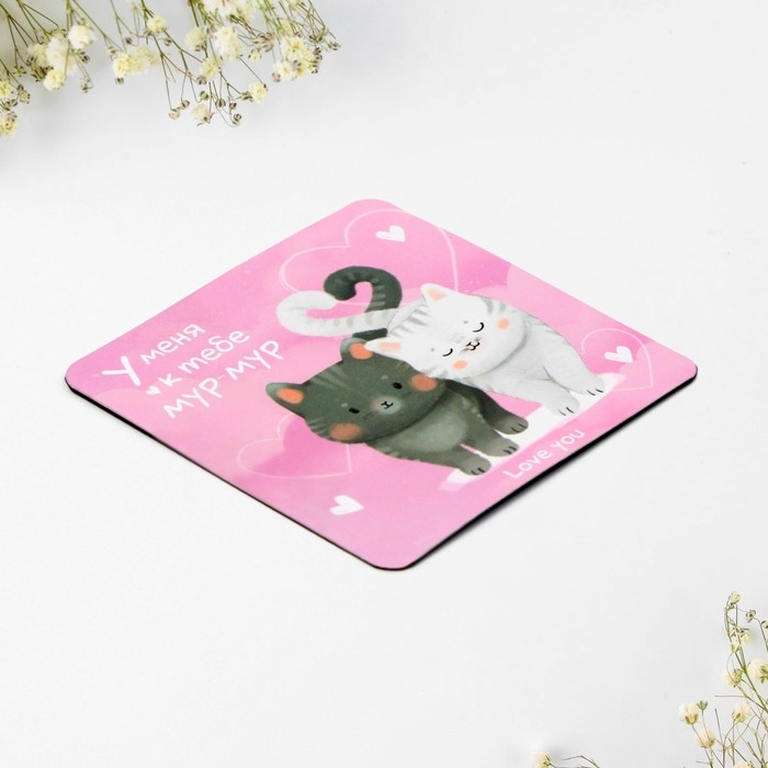 Брелок для ключей и магнит &laquo;Мур-мур&raquo;, подарочный набор, 10 х 19 см.