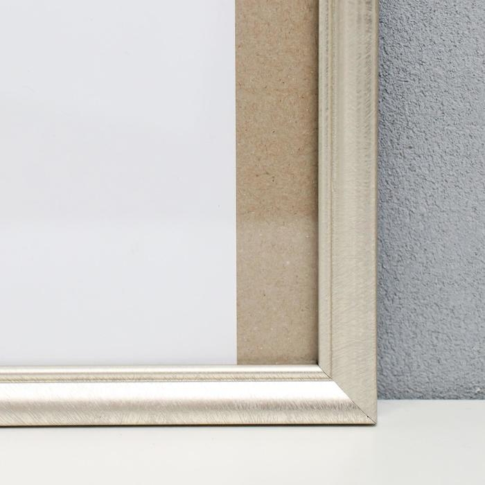 Фоторамка пластик 35х35 см, состаренное серебро (пластиковый экран)