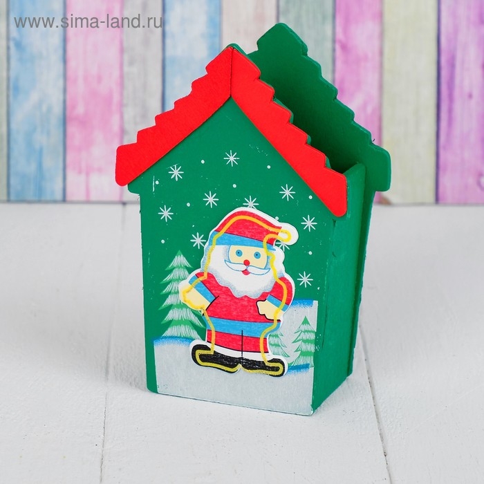 Карандашница &laquo;Новогодний дом&raquo;, МИКС