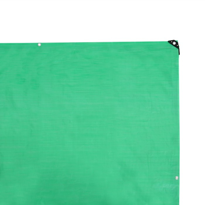 Тент защитный, 4 &times; 3 м, плотность 120 г/м&sup2;, УФ, люверсы шаг 1 м, зелёный/серебристый