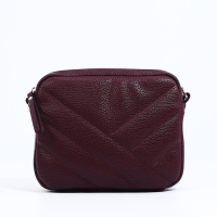 Сумка кросс-боди RICHET на молнии, наружный карман, цвет бордовый Сумка кросс-боди RICHET на молнии, наружный карман, цвет бордовый