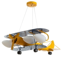 Люстра "Самолет" 4хЕ14 40Вт желто-синий 67х65х80 см Люстра "Самолет" 4хЕ14 40Вт желто-синий 67х65х80 см