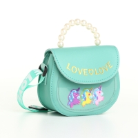 Сумка детская для девочки на клапане &laquo;Выбражулька&raquo;, цвет зелёный