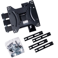 Кронштейн Kromax DIX-24, для ТВ, наклонно-поворотный, 15-55", до 35 кг, 38-140 мм, черный