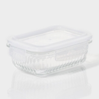 Контейнер для еды из жаропрочного стекла Доляна &laquo;Данте&raquo;, прямоугольный, 370 мл, 14,5&times;10,5&times;5,5 см