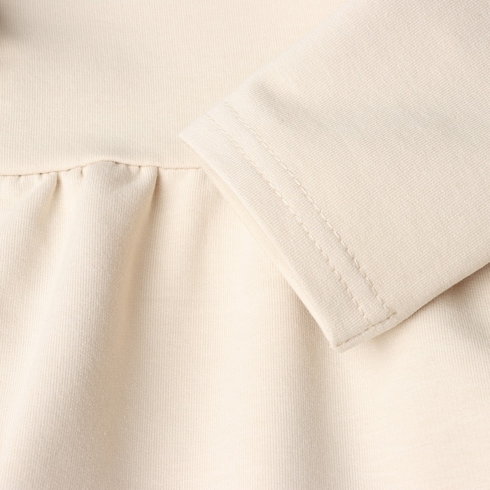 Платье для девочки с рюшей KAFTAN Платье для девочки с рюшей KAFTAN "Basic line", размер 34 (122-128), цвет кремовый