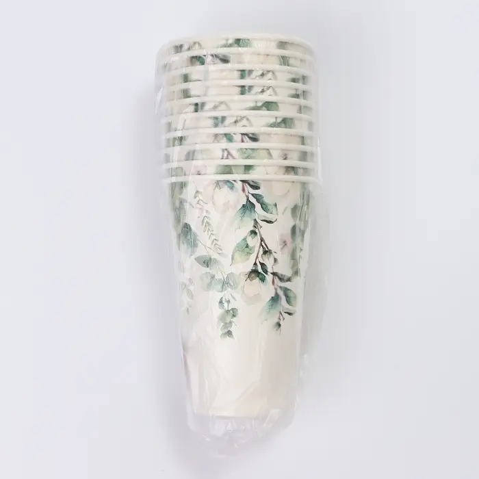 Стакан одноразовый бумажный &laquo;Зелень&raquo;, 400 мл