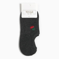 Носки женские укороченные MINAKU "Вишня" цвет серый, р-р 36-39 (23-25 см) 7488411 Носки женские укороченные MINAKU "Вишня" цвет серый, р-р 36-39 (23-25 см) 7488411