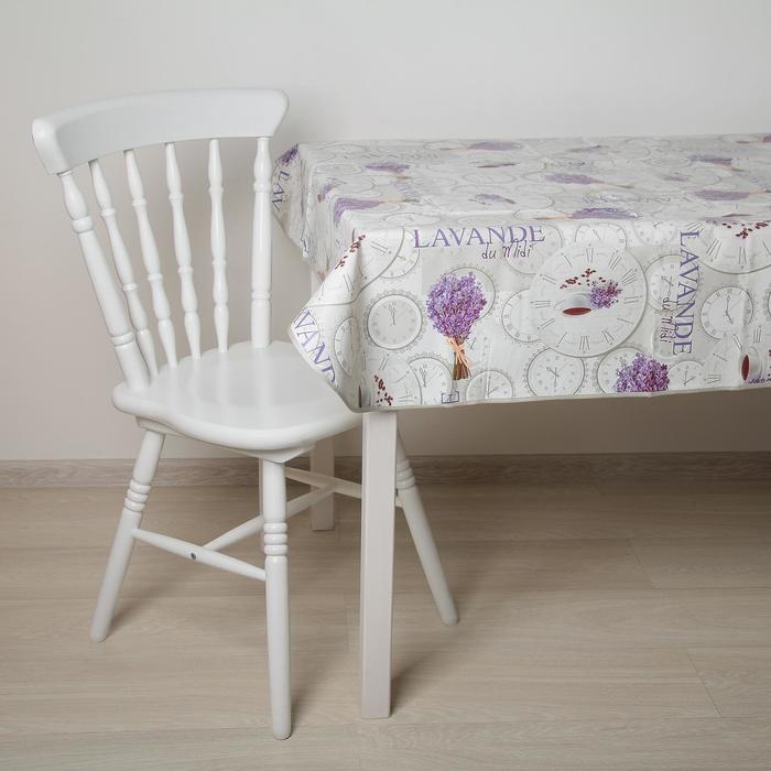 Скатерть на нетканой основе многоразовая с бейкой «Лаванда», 135×110 см, серый Скатерть на нетканой основе многоразовая с бейкой «Лаванда», 135×110 см, серый