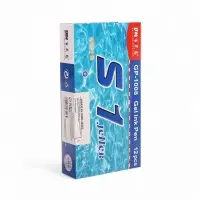 Ручка шариковая 0.8 мм, стержень синий на масляной основе, штрихкод на штуке, МИКС