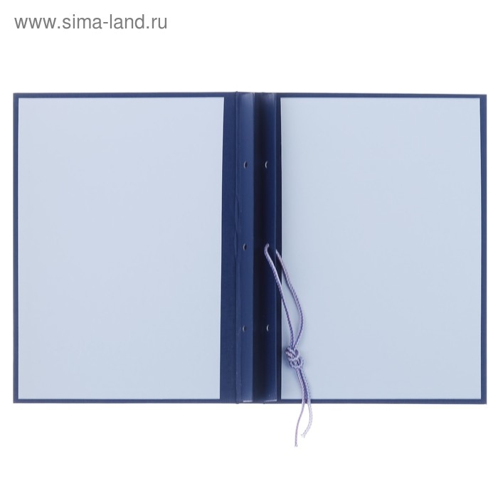 Папка "Курсовая работа" А4, бумвинил, гребешки/сутаж, (без бумаги) синяя 10КР01