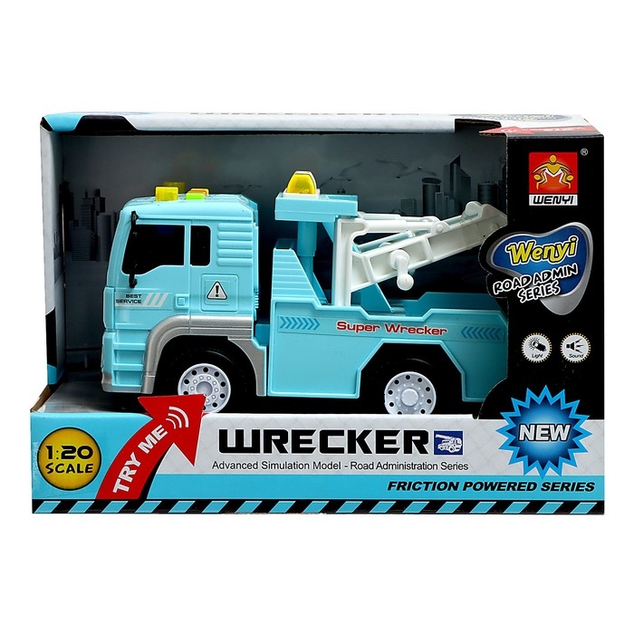 Грузовик-эвакуатор &laquo;Сервис&raquo;, 1:20, свет, звук, инерция